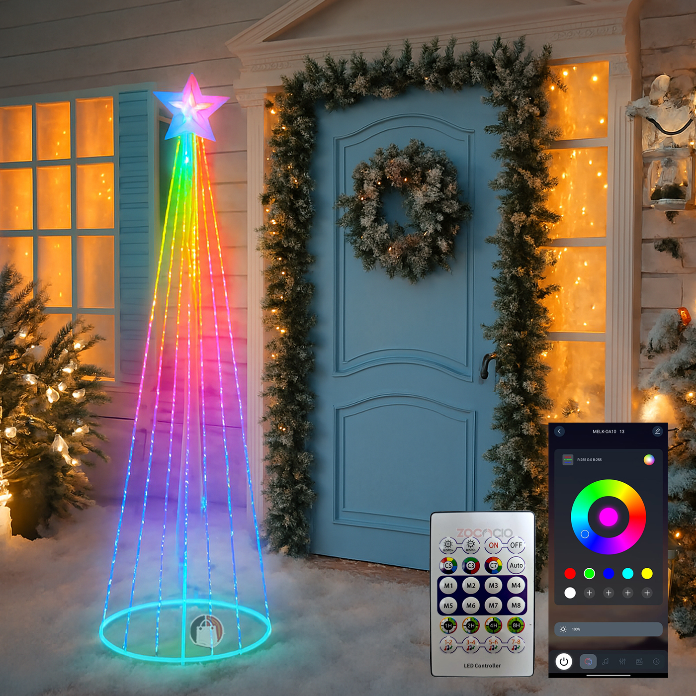 Miniatura 3 de Árbol De Navidad Cónico Rgb Con Control